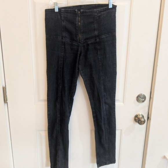 Prairie Underground Zip Up Jeans Denim Leggings - Picture 2 of 4